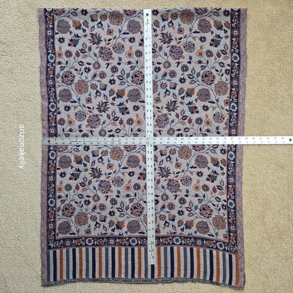 NWOT Cashmere Jacquard Jamawar Scarf Shawl - Picture 13 of 15
